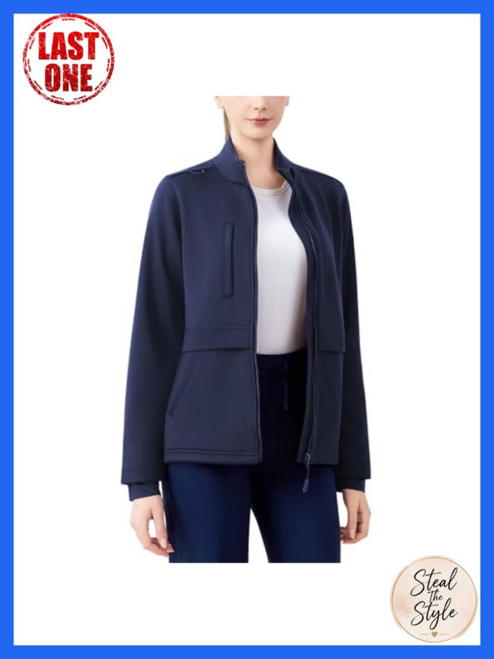 Heavyweight Bonded Fleece Scrub Jacket, 5 Pockets, Full Zip